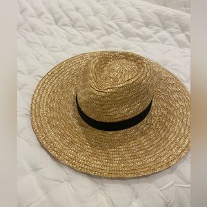 Lack of Color Wide Brim Fedora with Black Ribbon